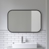 Miroir HUB Large Rectangulaire Bord Caoutchouc Noir 61 X 91 cm Umbra