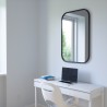 Miroir HUB Large Rectangulaire Bord Caoutchouc Noir 61 X 91 cm Umbra