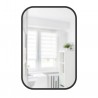 Miroir HUB Large Rectangulaire Bord Caoutchouc Noir 61 X 91 cm Umbra