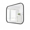 Miroir HUB Large Rectangulaire Bord Caoutchouc Noir 61 X 91 cm Umbra