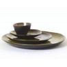 Assiette Ovale Pure Céramique Verte L 28 x 24 cm Serax