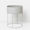 Jardiniere Black Plant Box Round Ferm Living