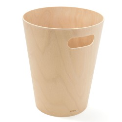 Waste Can Woodrow Black Wood Diam 23 X H 28 cm 7,5 L Umbra