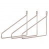 3 Vintage Brakets Metallic steel for Shelf Archiv Collection