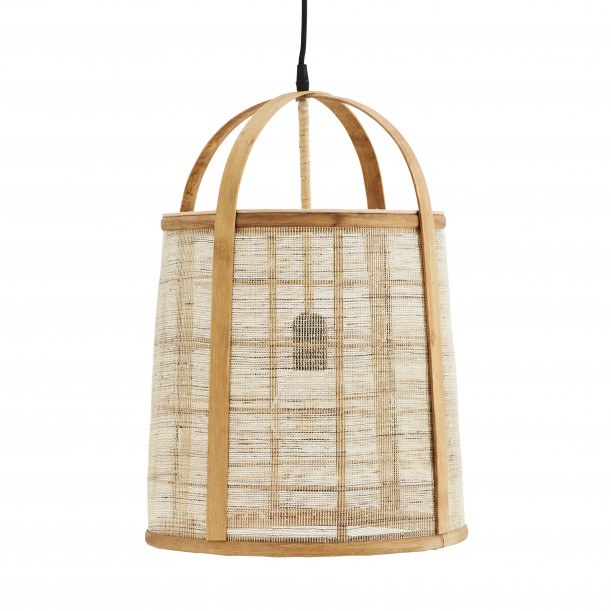 Bamboo and Linen Ceiling Lamp Madam Stoltz