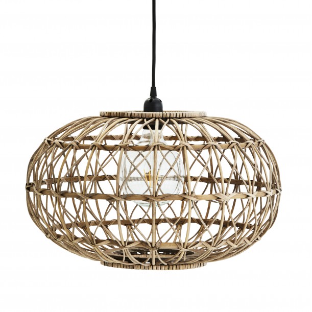 Lampe Suspension Ronde en Rotin Madam Stoltz