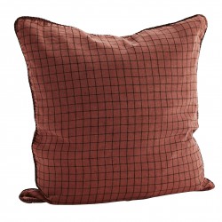 Checked Linen Cushion Cover Madam Stoltz