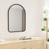 Mirror HUB Arched Black Rubber Frame 61 x 91 cm Umbra