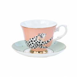 Teacup and Saucer Cheetah Yvonne Ellen