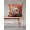 Coussin Velours Coral Rose 50 x 50 cm