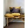 Velvet Cushion Mustard Palm 50 x 70 cm