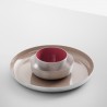 Plateau Rond Bleu en Aluminium Diamètre 27cm Ichendorf