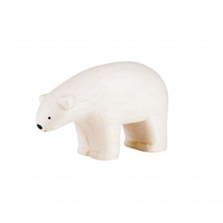 Wooden Polar Bear Figurine