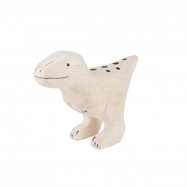 Wooden Dinosaur Velociraptor Figurine