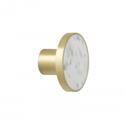 Hook Brass Marble Large Diam 4 x 2,5 cm