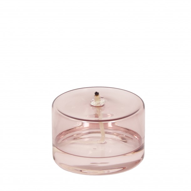 Oil lamp Olie Small Glass Rose H 6,5 x Diam 10 cm Eno