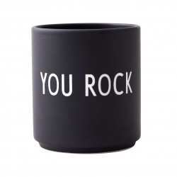 Porcelain Black Mug You Rock