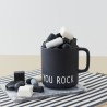 Porcelain Black Mug You Rock