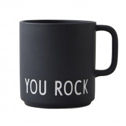 Porcelain Black Mug You Rock