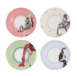 Set 4 Assiettes Animaux 16cm