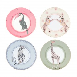 Set 4 Assiettes Safari 16cm