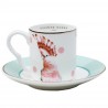 Set of 2 Coffee Cups and Saucer Cheetah