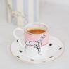 Set of 2 Coffee Cups and Saucer Zebra