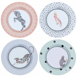 Set de 4 Assiettes en melamine 26 cm