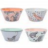 Set of 4 Melamine Bowls 15 cm