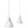 Large Cornette Pendant Lamp White Glazed Porcelain Tsé & Tsé