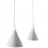 Large Cornette Pendant Lamp White Glazed Porcelain Tsé & Tsé