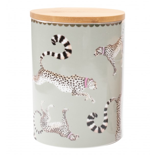 Cheetah Storage Jar 14 cm