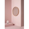 Miroir Mural Rond Cadre en Bambou Diam 80 cm