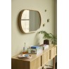 Wall Mirror Oval Bamboo Frame 95 x 48 cm