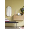 Miroir Mural Ovale Cadre en Bambou 95 x 48 cm