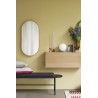 Wall Mirror Oval Bamboo Frame 95 x 48 cm