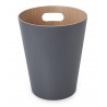 Waste Can Woodrow Black Wood Diam 23 X H 28 cm 7,5 L Umbra