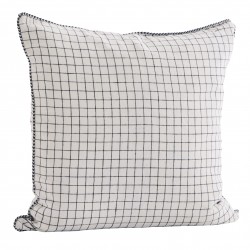 Checked Linen Cushion Cover Madam Stoltz