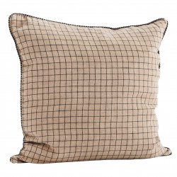 Checked Linen Cushion Cover Madam Stoltz