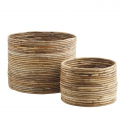 Set of 2 Bamboo Baskets