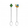 Set of 2 Spoons Frog and Snail