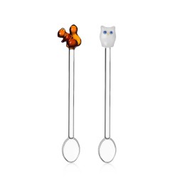 Set of 2 Spoons Squirrel and Owl