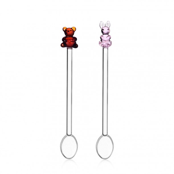 Set of 2 Spoons Bear and Bunny
