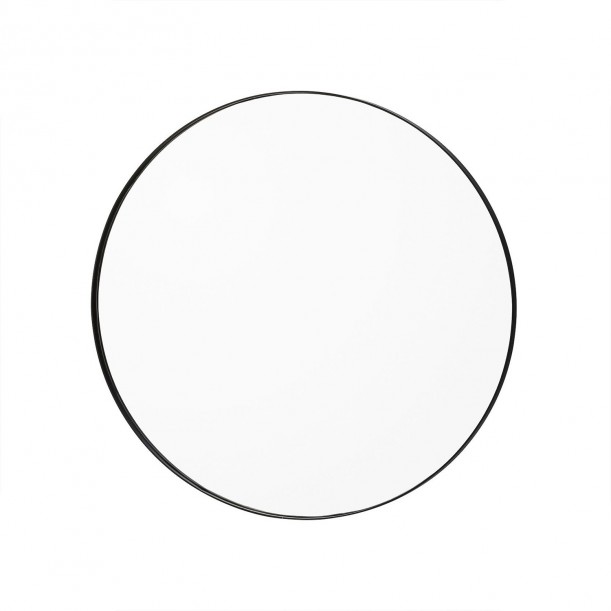 Miroir Mural Circum Clear et Bord Noir Small Rond Diam 50 cm AYTM