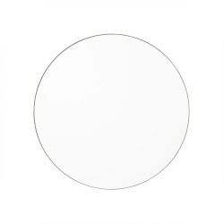 Miroir Mural Circum Clear et Bord Gris Taupe Small Rond Diam 50 cm AYTM