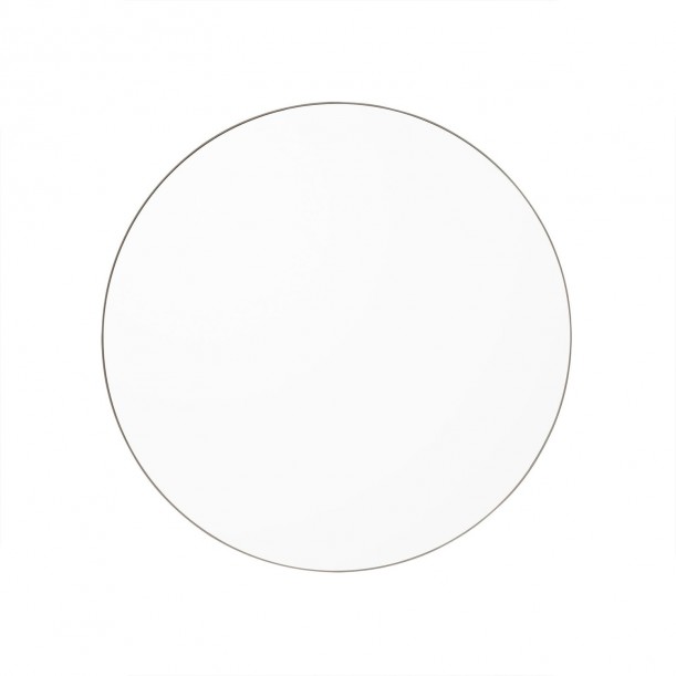 Miroir Mural Circum Clear et Bord Gris Taupe Small Rond Diam 50 cm AYTM