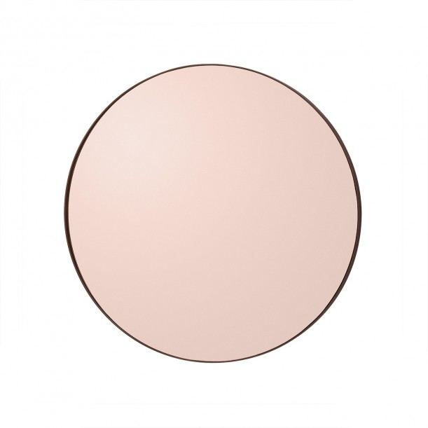 Miroir Mural Circum Teinté Rose Small Rond Diam 50 cm AYTM