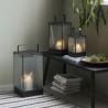 Black Antique Blaze Lantern 40 cm