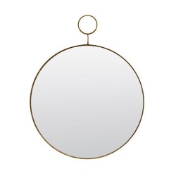 Miroir Rond Loop Brass