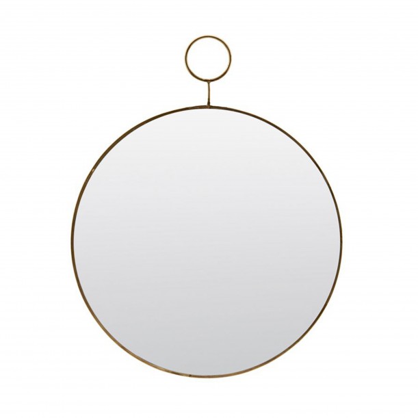 Miroir Rond Loop Brass